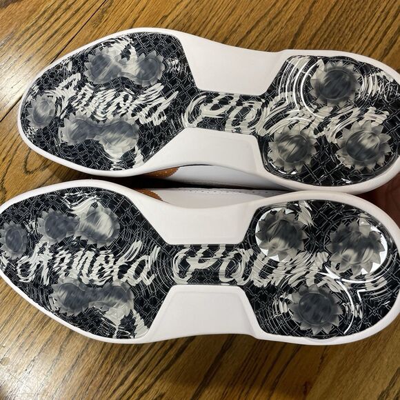 Puma Men's Arnold Palmer Golf Shoes Size 9 - 12 White Leather Brown - Picture 7 of 8